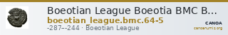 Boeotian League Boeotia BMC Boeotian League 64-65 — CANOA