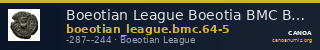 Boeotian League Boeotia BMC Boeotian League 64-65 — CANOA