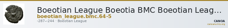 Boeotian League Boeotia BMC Boeotian League 64-65 — CANOA