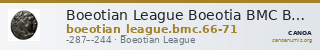 Boeotian League Boeotia BMC Boeotian League 66-71 — CANOA