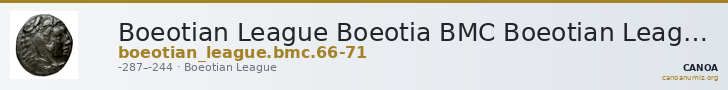 Boeotian League Boeotia BMC Boeotian League 66-71 — CANOA