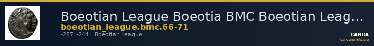 Boeotian League Boeotia BMC Boeotian League 66-71 — CANOA