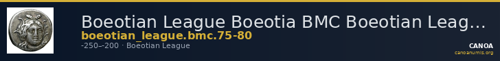 Boeotian League Boeotia BMC Boeotian League 75-80 — CANOA