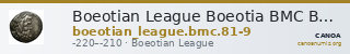 Boeotian League Boeotia BMC Boeotian League 81-89 — CANOA