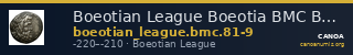 Boeotian League Boeotia BMC Boeotian League 81-89 — CANOA