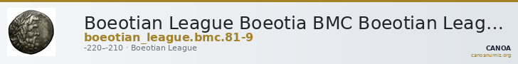 Boeotian League Boeotia BMC Boeotian League 81-89 — CANOA