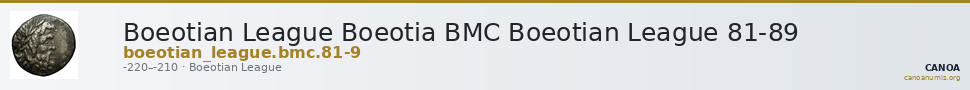 Boeotian League Boeotia BMC Boeotian League 81-89 — CANOA