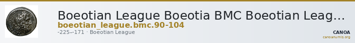 Boeotian League Boeotia BMC Boeotian League 90-104 — CANOA