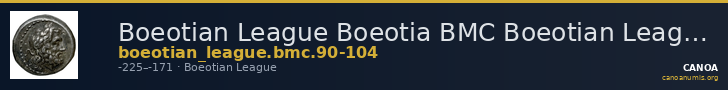 Boeotian League Boeotia BMC Boeotian League 90-104 — CANOA