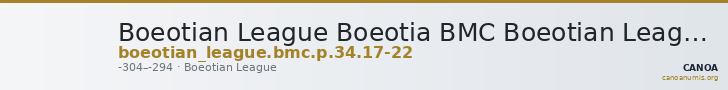 Boeotian League Boeotia BMC Boeotian League p. 34, 17-22 — CANOA