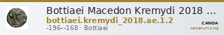 Bottiaei Macedon Kremydi 2018 Bronze Group I, series 2 — CANOA