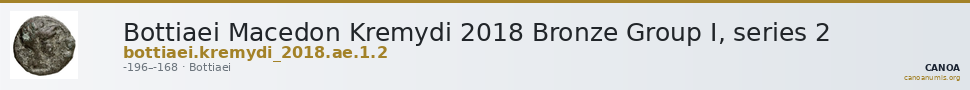 Bottiaei Macedon Kremydi 2018 Bronze Group I, series 2 — CANOA