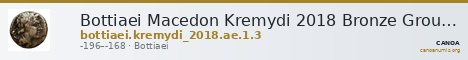 Bottiaei Macedon Kremydi 2018 Bronze Group I, series 3 — CANOA