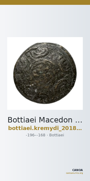 Bottiaei Macedon Kremydi 2018 Bronze Group I, series 4 — CANOA