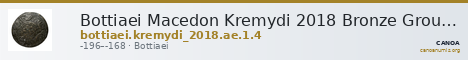 Bottiaei Macedon Kremydi 2018 Bronze Group I, series 4 — CANOA
