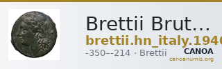 Brettii Bruttium Historia Numorum Italy 1940 — CANOA