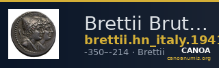 Brettii Bruttium Historia Numorum Italy 1941 — CANOA