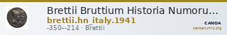 Brettii Bruttium Historia Numorum Italy 1941 — CANOA
