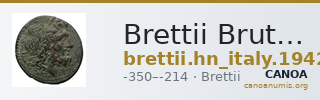 Brettii Bruttium Historia Numorum Italy 1942 — CANOA