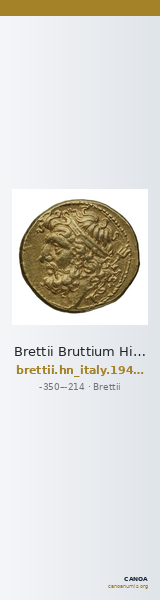 Brettii Bruttium Historia Numorum Italy 1946-1951 — CANOA