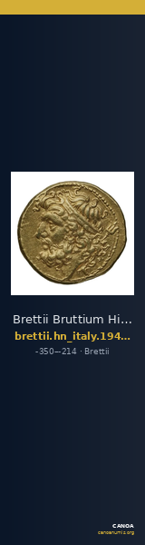 Brettii Bruttium Historia Numorum Italy 1946-1951 — CANOA