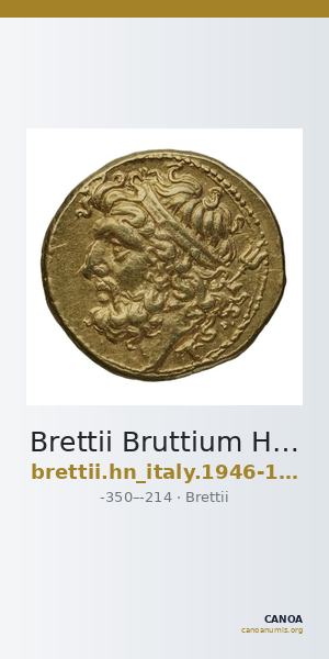 Brettii Bruttium Historia Numorum Italy 1946-1951 — CANOA