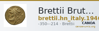 Brettii Bruttium Historia Numorum Italy 1946-1951 — CANOA