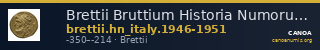 Brettii Bruttium Historia Numorum Italy 1946-1951 — CANOA