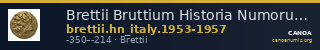 Brettii Bruttium Historia Numorum Italy 1953-1957 — CANOA