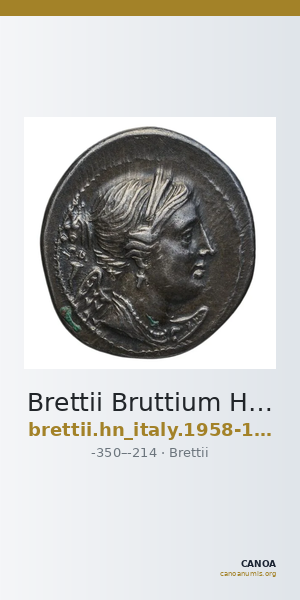 Brettii Bruttium Historia Numorum Italy 1958-1964 — CANOA