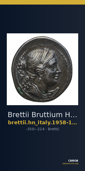 Brettii Bruttium Historia Numorum Italy 1958-1964 — CANOA