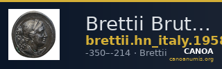 Brettii Bruttium Historia Numorum Italy 1958-1964 — CANOA