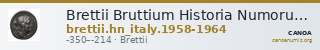 Brettii Bruttium Historia Numorum Italy 1958-1964 — CANOA