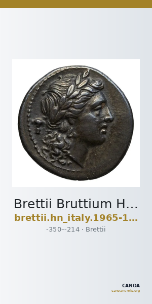 Brettii Bruttium Historia Numorum Italy 1965-1968 — CANOA