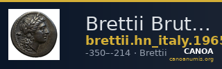 Brettii Bruttium Historia Numorum Italy 1965-1968 — CANOA