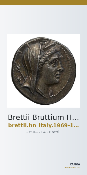Brettii Bruttium Historia Numorum Italy 1969-1970 — CANOA
