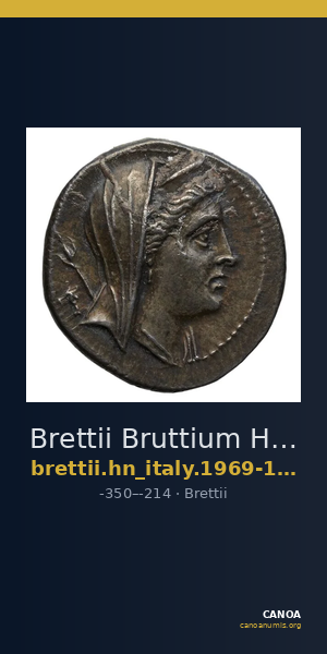 Brettii Bruttium Historia Numorum Italy 1969-1970 — CANOA