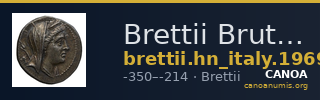 Brettii Bruttium Historia Numorum Italy 1969-1970 — CANOA