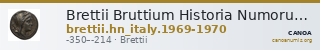 Brettii Bruttium Historia Numorum Italy 1969-1970 — CANOA