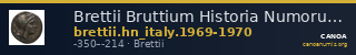 Brettii Bruttium Historia Numorum Italy 1969-1970 — CANOA