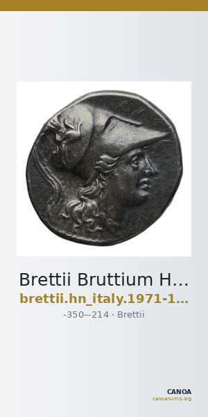 Brettii Bruttium Historia Numorum Italy 1971-1974 — CANOA