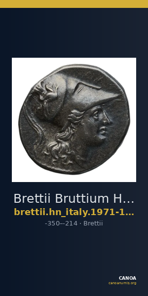 Brettii Bruttium Historia Numorum Italy 1971-1974 — CANOA