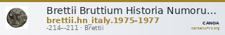 Brettii Bruttium Historia Numorum Italy 1975-1977 — CANOA