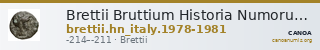 Brettii Bruttium Historia Numorum Italy 1978-1981 — CANOA
