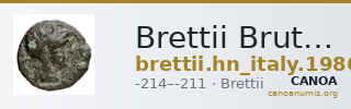 Brettii Bruttium Historia Numorum Italy 1986 — CANOA