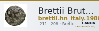 Brettii Bruttium Historia Numorum Italy 1988 — CANOA