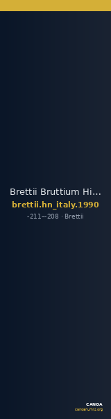 Brettii Bruttium Historia Numorum Italy 1990 — CANOA