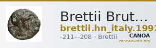 Brettii Bruttium Historia Numorum Italy 1992-1993 — CANOA