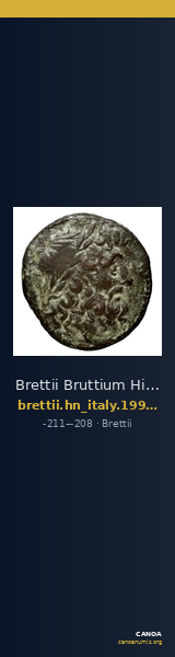 Brettii Bruttium Historia Numorum Italy 1994-1996 — CANOA