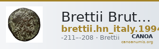 Brettii Bruttium Historia Numorum Italy 1994-1996 — CANOA